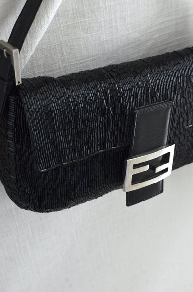 Fendi Baguette Beaded Shoulder Bag