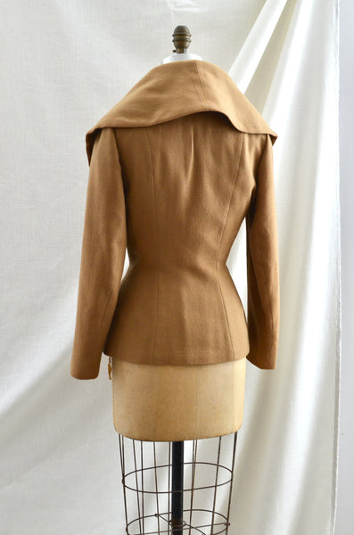 Lilli Ann Wide Collar Camel Jacket