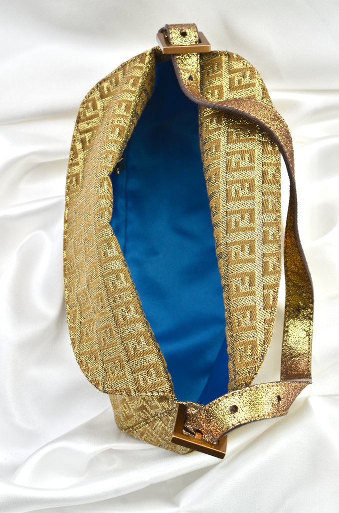 Fendi Metallic Lurex Gold Zucchino Baguette Bag – Pickled Vintage