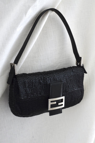 Fendi Baguette Beaded Shoulder Bag