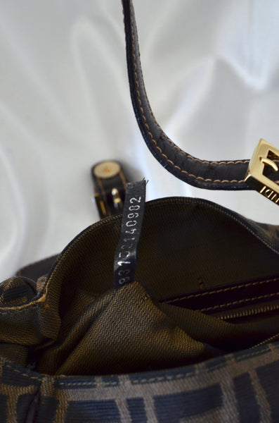 Rare Fendi Zucca Mini Hobo Handbag