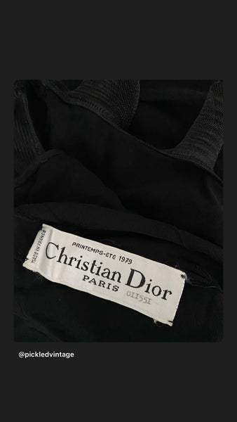 Christian Dior Printemps-Ete 1979 Numbered Chiffon Dress