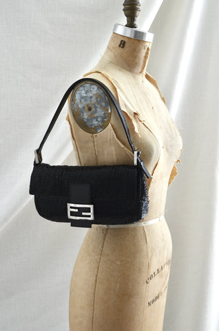 Fendi Baguette Beaded Shoulder Bag