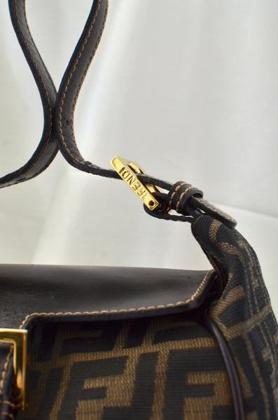 Rare Fendi Zucca Mini Hobo Handbag