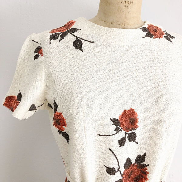 Rose Print Dress - Pickled Vintage