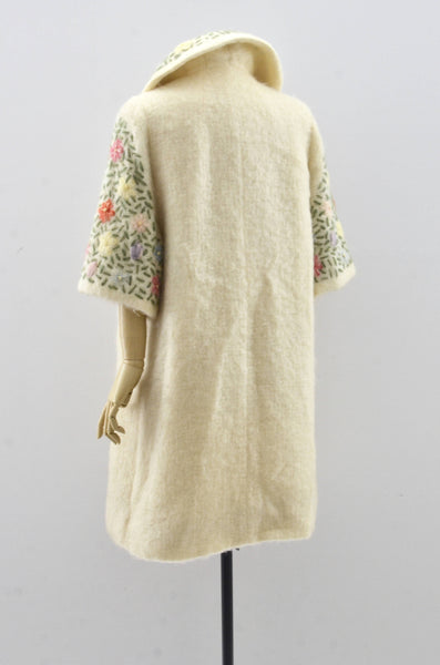 Embroidered Mohair Coat