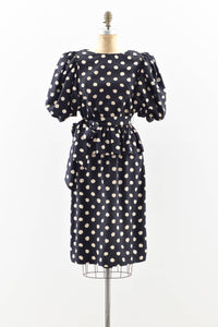 80's Polka Dot Dress - Pickled Vintage