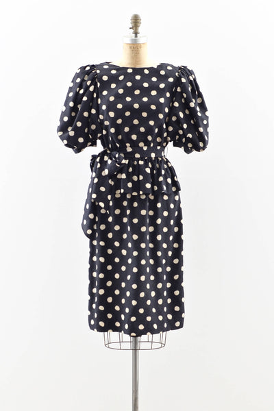 80's Polka Dot Dress - Pickled Vintage