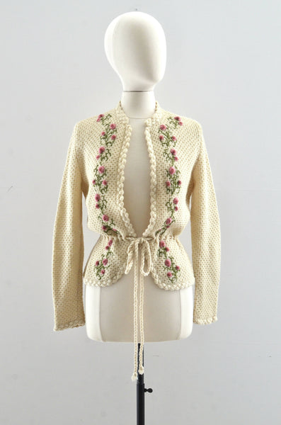Vintage Austrian Cardigan Sweater / S M